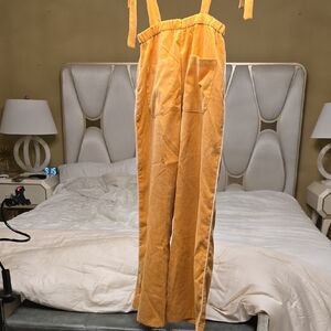 Camp Collection Elegant Ochre Straight-Leg Jumpsuit